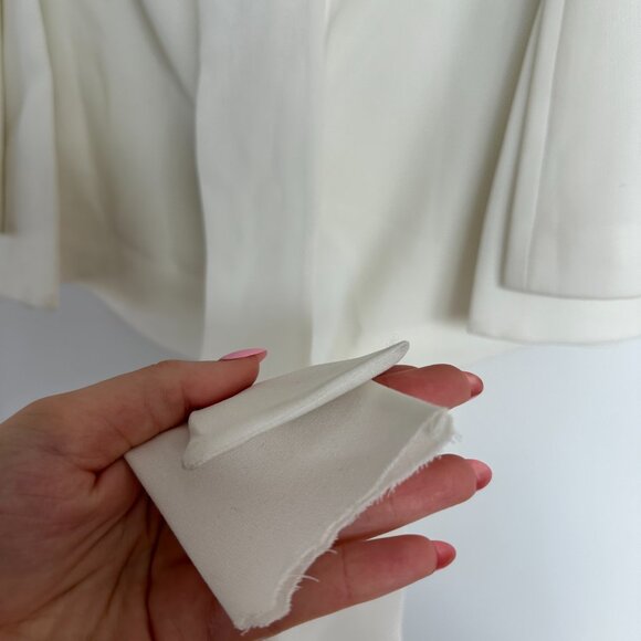 Cinq À Sept Rosabell Tunic Top White Sz 4 Open Back Cut-out Floral Embroidery - Picture 6 of 10